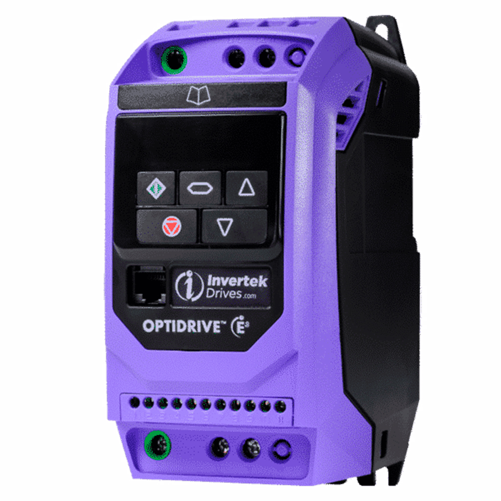 Variador de Frecuencia Invertek   Variador Frec. 240VCA , 3 Fase Ent.  1HP, IP20, Salida 3 fase 240V, Tamaño 1  173X83X123