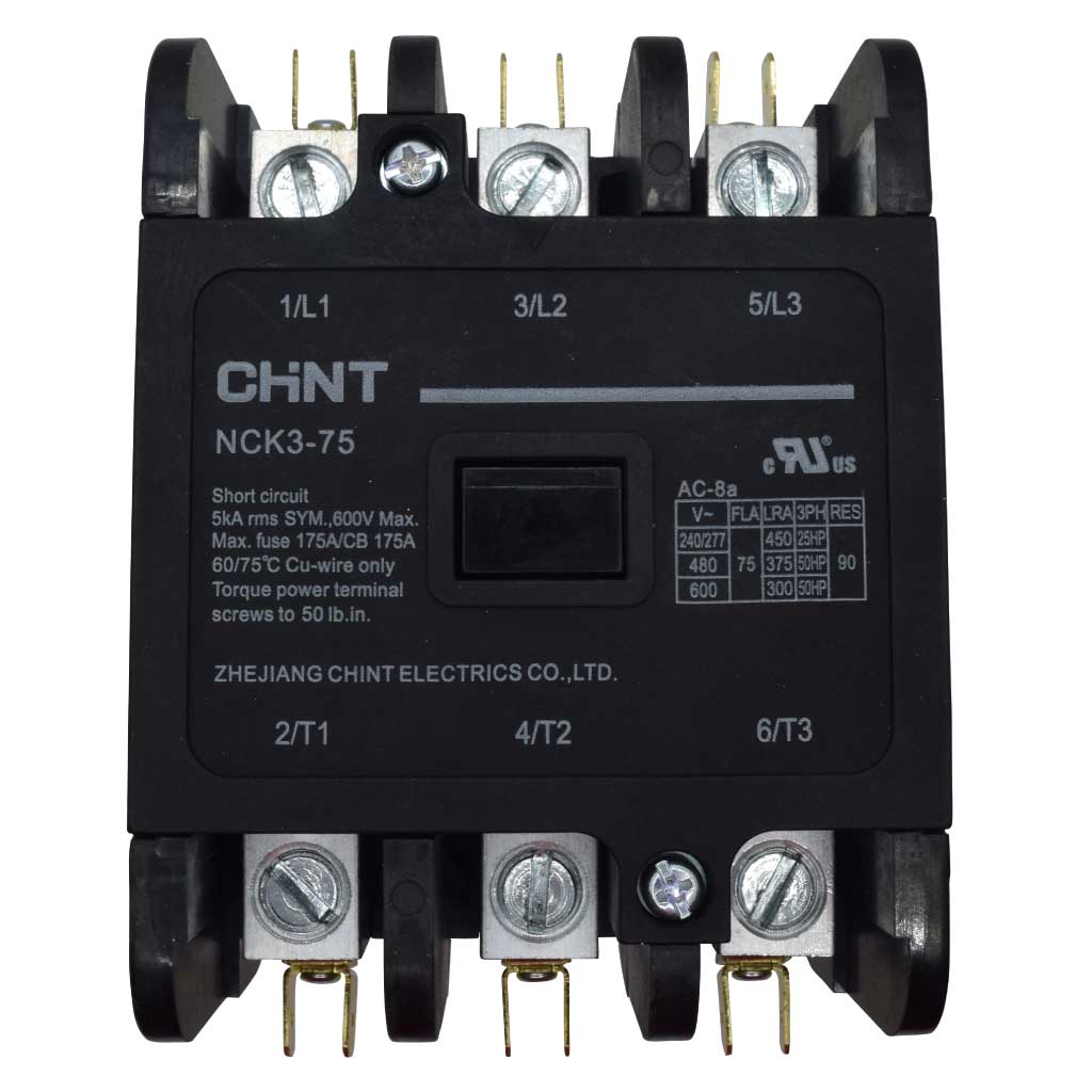 NCK3-75A/3-110V — CONTACTOR PARA AIRE ACONDICIONADO 3X75A-110VCA DE BOBINA