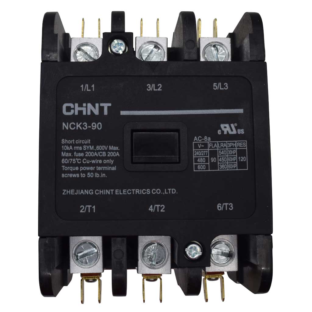 NCK3-90A/3-230V — CONTACTOR PARA AIRE ACONDICIONADO 3X90A 230VCA DE BOBINA