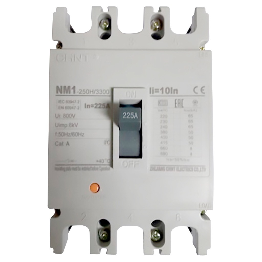 NM1-250H-225A - BREAKER 3X225A 50KA/415V 65KA/240V 690V