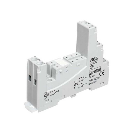 [14FF1ZC21] BASE P/REL C/SEGURO 5PIN MONTAJE EN RIEL